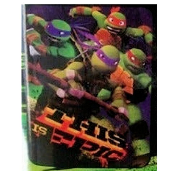 TMNT "This is Epic" 46"x60" Plush Throw  Teenage Mutant Ninja Turtles - Picture 2 of 3